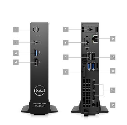 UHD Graphics Wyse 5070 Mini PC Cloud Desktop Dell Thin Client с 4 ГБ оперативной памяти и 16 ГБ SSD