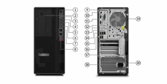 Рабочая станция Lenovo P350 Tower с Intel Core i5-11500 16 ГБ памяти и 1 ТБ жесткого диска
