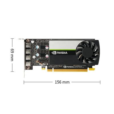 Прохладитель вентилятора NVIDIA T1000 4G GDDR6 GPU 128-битный интерфейс памяти PCI Express 3.0 x 16